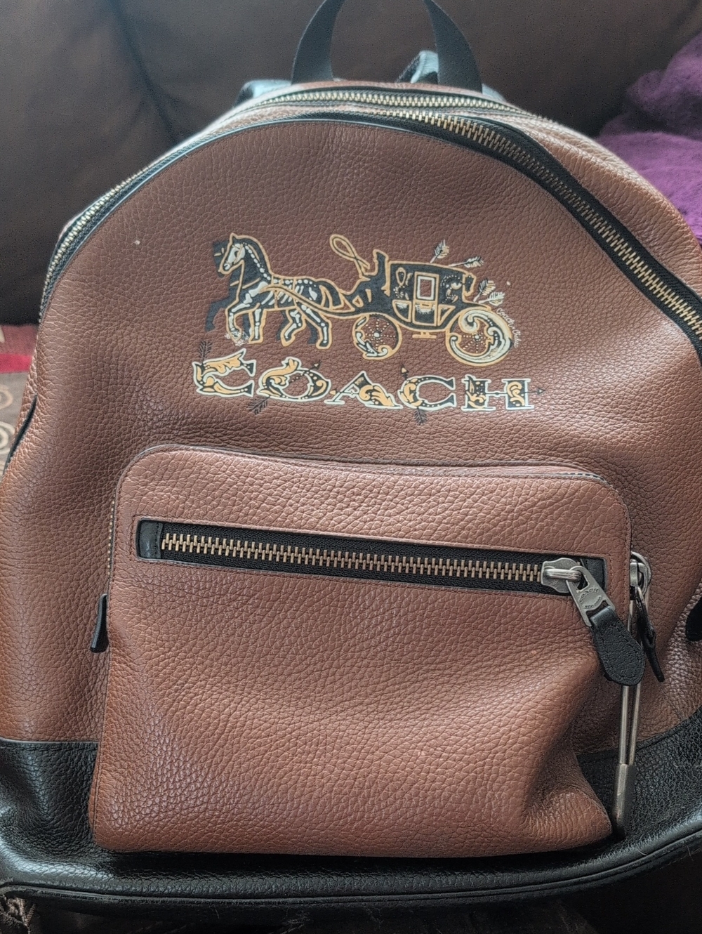 *RARE* Coach West Backpack x Chelsea Champlain Skeleton Horse and Carriage